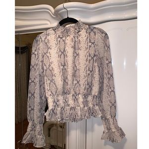 (NWOT) Snake Skin Blouse